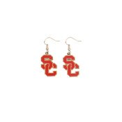 USC Trojans Cardinal SC Interlock Earring